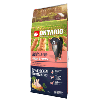 Ontario Large Chicken&Potatoes - сухий корм для дорослих собак великих порід з куркою та картоплею, 12кг