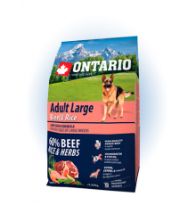 Ontario Adult Large Beef&Rice - сухий корм для дорослих собак великих порід з яловичиною та рисом, 2,25кг