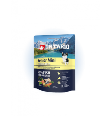 Ontario Senior Mini Fish&Rice - сухий корм для літніх собак дрібних порід з рибою та рисом, 750г