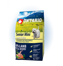 Ontario Senior Mini Lamb&Rice - сухий корм для літніх собак дрібних порід з ягням та рисом, 2,25кг