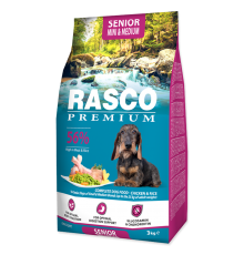 Rasco Premium Adult Senior Small and Medium Breed - повнораціонний сухий корм для собак похилого віку дрібних та середніх порід, 3кг 