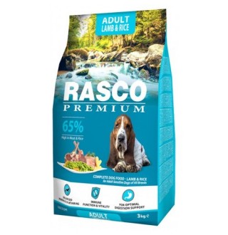 Rasco Premium Adult Lamb and Rice - повнораціонний сухий корм для собак усіх порід, ягня з рисом, 3кг 