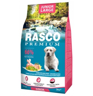 Rasco Premium Junior Large - повнораціонний сухий корм для цуценят великих і гігантських порід, 3кг 