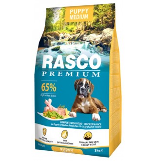 Rasco Premium Puppy Medium - повнораціонний сухий корм для цуценят середніх порід, 3кг 