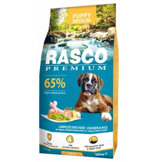 Rasco Premium Puppy Medium - повнораціонний сухий корм для цуценят середніх порід, 15кг