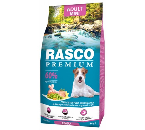 Rasco Premium Adult Small - повнораціонний сухий корм для дорослих собак дрібних порід, 1кг 