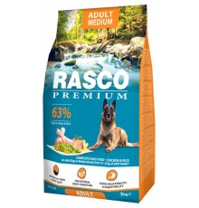 Rasco Premium Adult Medium - повнораціонний сухий корм для дорослих середніх порід, 3кг 