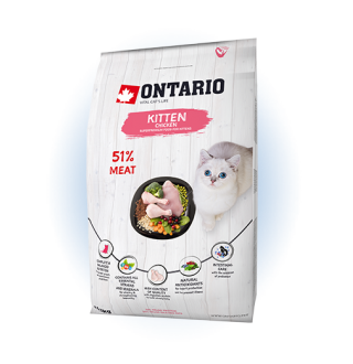 Ontario Kitten Chicken - сухий корм для кошенят з куркою, 6,5кг