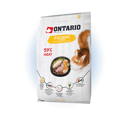 Ontario Cat Exigent - сухий корм для вибагливих котів, 2кг