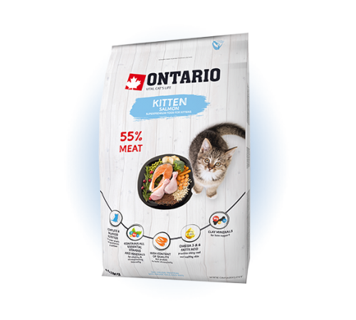 Ontario Kitten Salmon - сухий корм для кошенят з лососем, 400г