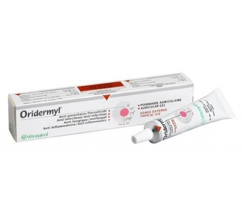 Oridermyl by Vetoquinol - Орідерміл вушна мазь для собак і котів, 10г