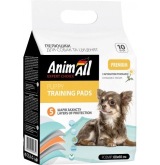 AnimAll Пелюшки 60х60 см з ароматом ромашки/ 10штук, (20 шт/ящ)