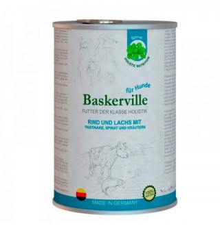 Baskerville HF Holistic Rind und Lachs. Вологий корм Яловичина та лосось для собак, 800g
