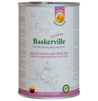 Baskerville HF Holistic Вологий корм Кабан і качка з гарбузом для собак, 400g