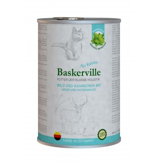 Baskerville Holistic Вологий корм Оленина з кроликом для котів, 400g
