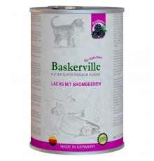 Baskerville KF Super Premium Вологий корм Лосось з ожиною для кошенят, 400g