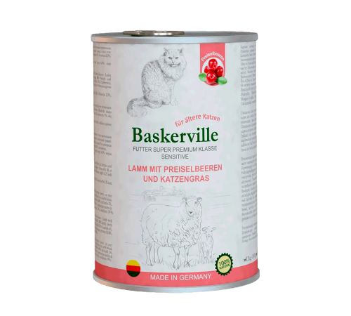 Baskerville Sensitive LammMit Preiselbeeren und Katzengras.Ягня з журавлиною та котячою м'ятою (400)