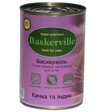 Baskerville Корм для котів Качка та індик (400г)