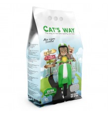 Cat's Way Aloe Vera- бентонітовий наповнювач, алое вера, зелені гранули, 10л