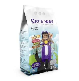 Cat's Way Lavender - бентонітовий наповнювач, лаванда, фіолетові гранули, 5л