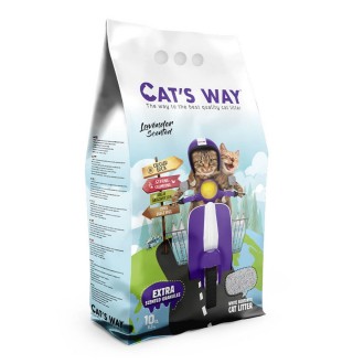 Cat's Way Lavender - бентонітовий наповнювач, лаванда, фіолетові гранули, 10л