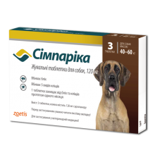 Zoetis Simparica - жувальні таблетки проти бліх та кліщів для собак вагою 40-60кг