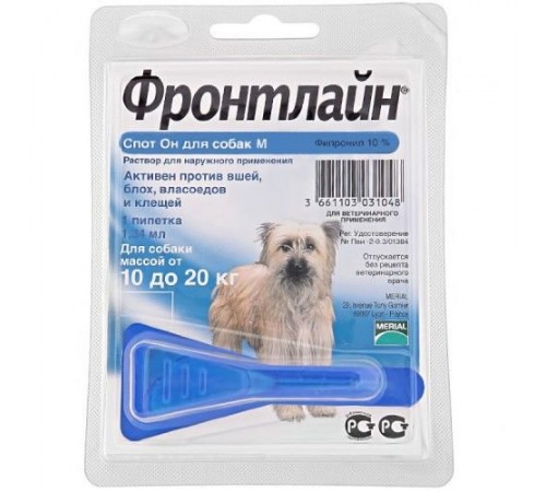 Frontline СПОТ ОН для соб піпетка 10-20 кг (M)