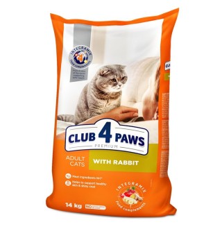 Club 4 Paws Premium Adult Cat Rabbit - Клуб 4 Лапи, сухий корм з кроликом для дорослих котів, 14кг