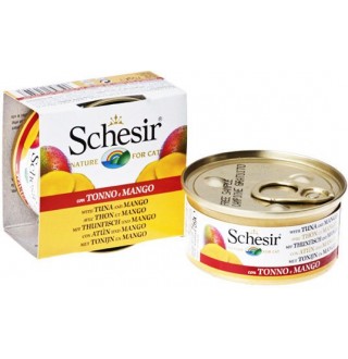 Schesir ТУНЕЦЬ З МАНГО (Tuna Mango) консерви для кішок, банка, 75 г., (C354) (613547х14шт)