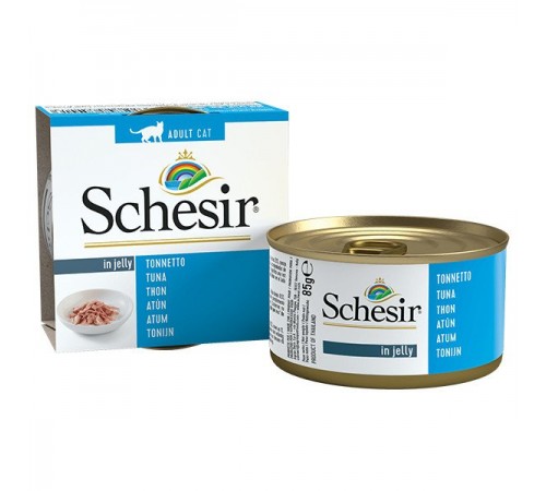 Schesir ТУНЕЦЬ (Tuna) в желе консерви для котів, банка, 85 г, (C135) (750013х14шт)