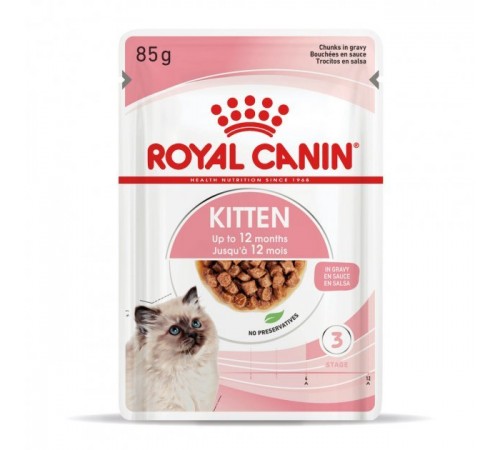 Royal Canin Kitten Instinctive In Gravy - вологий корм для кошенят з 4 до 12 місяців в соусі, 0,085кг