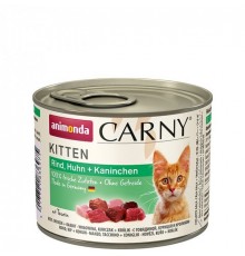 Animonda Carny Kitten Beef, Chicken, Rabbit - консерви для кошенят, яловичина курка і кролик 200г