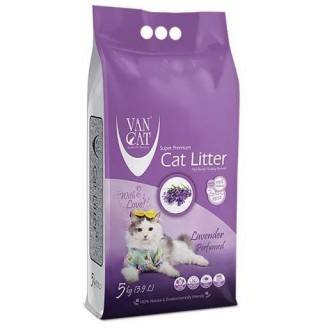 VanCat Cat Litter Lavender - бентонітовий наповнювач для котячого туалету з ароматом лаванди, 5кг