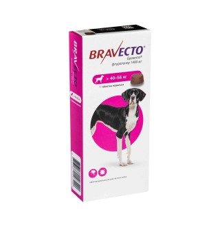 Bravecto by MSD Animal Health - Протипаразитарні жувальні таблетки від бліх і кліщів для собак 40-56кг