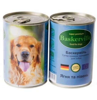 Baskerville Консерви для собак. Ягня та півень (400г)