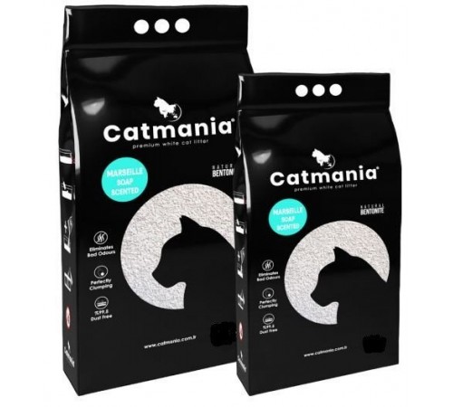 Catmania Marselle Soap - бентонітовий наповнювач, марсельске мило, бірюзові гранули, 10л