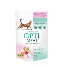 OPTIMEAL Консерви для котів з ягням та овочами в желе 0,085 кг