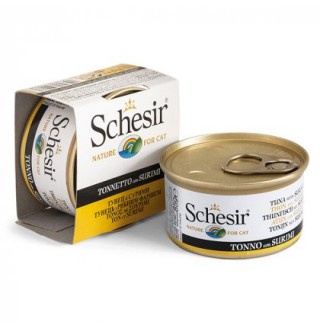 Schesir ТУНЕЦЬ З СУРІМІ (Tuna Surimi) в желе консерви для котів, банка, 85г, (C136) (750068х14шт)