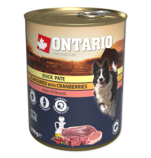 Ontario Adult Duck Pate with Cranberries - консерви для собак з качкою і журавлиною, 800г