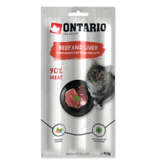 Ontario soft sticks for cats Beef & Liver 13,5см, 3x5г палички для котів з яловичиною та печінкою