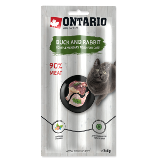 Ontario soft sticks for cats Duck&Rabbit - палички для котів з качкою та кроликом, 15г
