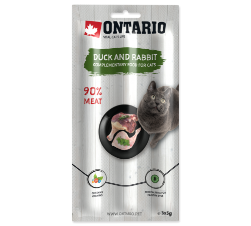 Ontario soft sticks for cats Duck&Rabbit - палички для котів з качкою та кроликом, 15г