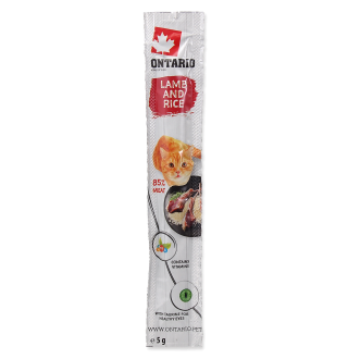 Ontario Sticks for cats Lamb&Rise - палички для котів з ягням та рисом, 5г