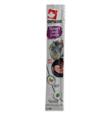 Ontario Sticks for cats Turkey & Liver 13,5см, 5г палички для котів з м'ясом індички та печінкою