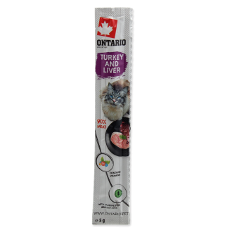 Ontario Sticks for cats Turkey&Liver - палички для котів з м'ясом індички та печінкою, 5г
