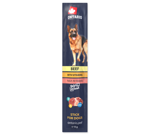 Ontario Sticks for dogs  Beef - палички для собак з яловичиною, 15г