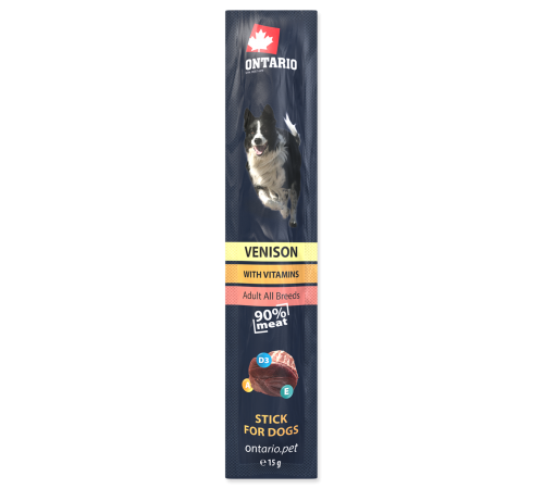 Ontario Sticks for dogs Venison - палички для собак з олениною, 15г