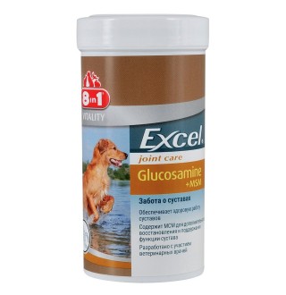 8 in 1 Excel Glucosamine + MSM. Добавка хондропротектор для собак  55таб