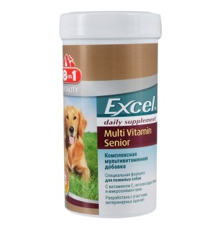 8in1 Vitality Excel Multi Vitamin Senior - Мультивітамінний комплекс для собак похилого віку, 70таб