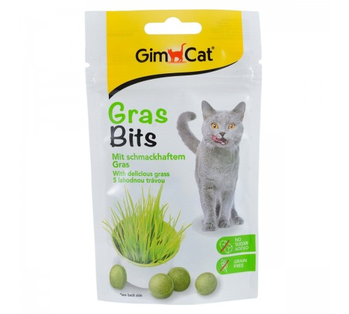 GimCat ГрасБітс таблетки для котів, 40 г, 417653/417271